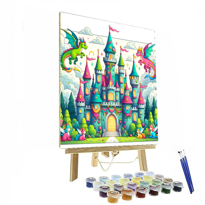 Colorful Fantasy Castle Painting By Numbers Kit