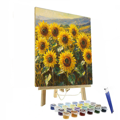 Claude Monet Inspired Serenade Of Sunflowers  Paint By Numbers Art