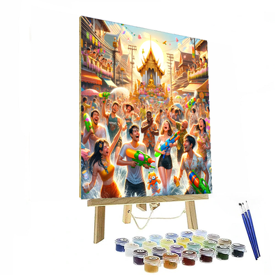 Songkran Festival - Thailand Paint By Numbers Art