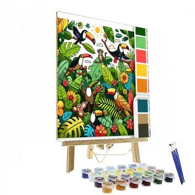 Vibrant Jungle Fiesta Paint By Numbers