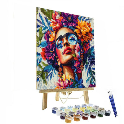 Frida Kahlo Inspired Reflections Of Resilience  Painting Number Kit