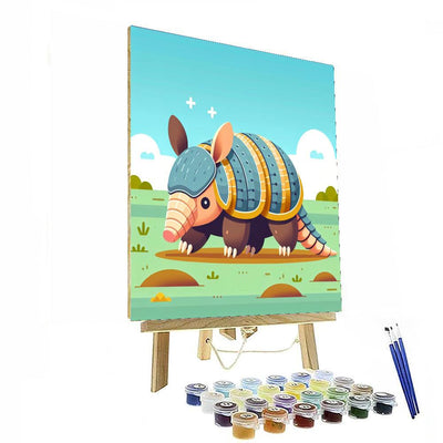 Adorable Armadillo Painting By Numbers Kit