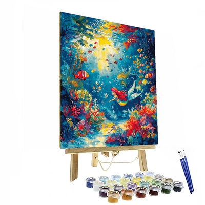 Ariel's Undersea Wonders - Disney Inspired Paint By Numbers Art