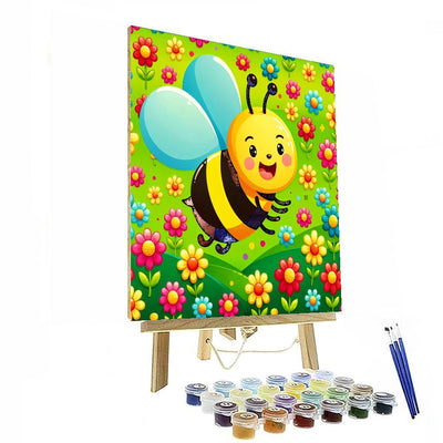 Friendly Bee Buddy DIY Paint By Numbers