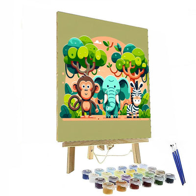 Silly Jungle Safari Paint By Number