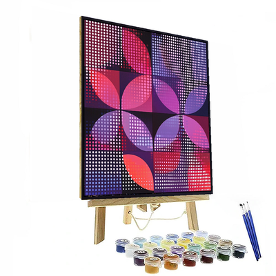 Victor Vasarely Inspired Techno Visions  Paint By Numbers Kits