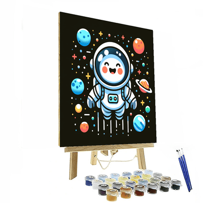 Daring Astronaut Adventure Number Painting