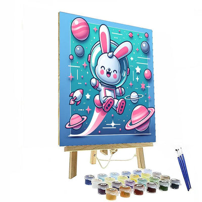 Bouncy Space Bunny DIY Paint By Numbers