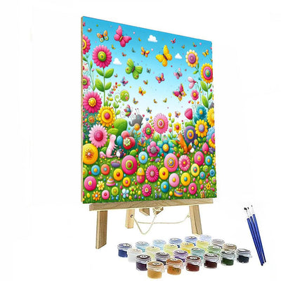 Whimsical Flower Wonderland Paint By Numbers