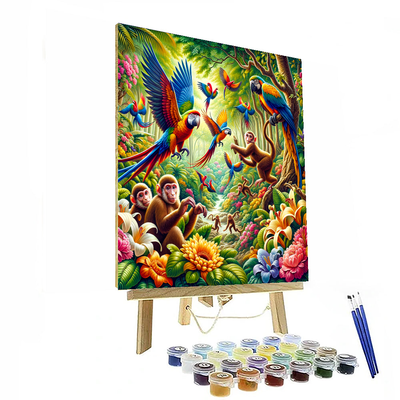 Colorful Jungle Fiesta DIY Paint By Numbers