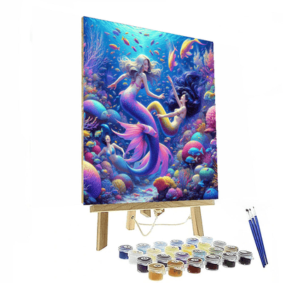 Underwater Mermaid Lagoon Number Painting