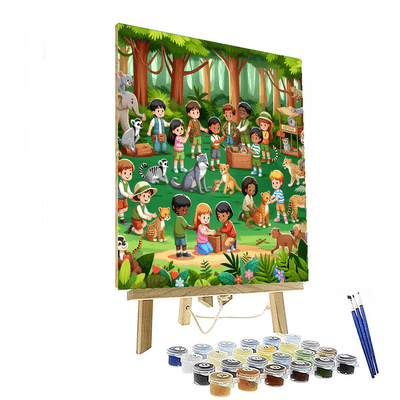 Jungle Rescue Squad Painting By Numbers Kit