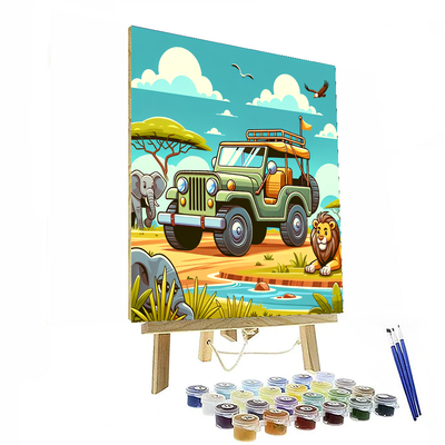 Safari Jeep Expedition Paint By Numbers Art