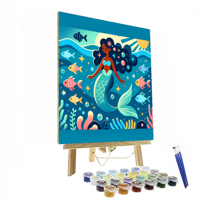 Playful Mermaid Painting By Numbers Kit