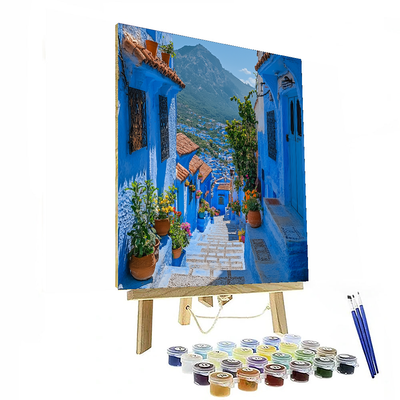 Blue City Of Chefchaouen Paint By Numbers Art