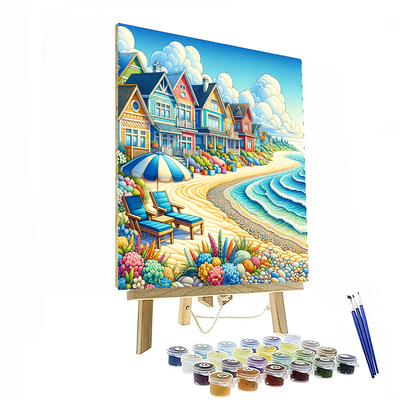 Charming Coastal Cottages Paint By Numbers Art