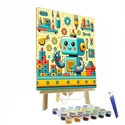 Robot Builder's Factory Paint By Numbers Kits