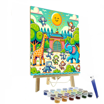 Sunny Day At The Zoo Paint By Numbers Kits