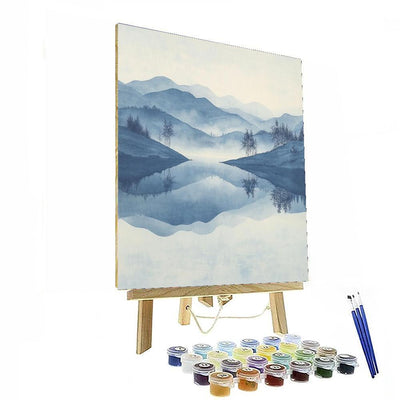 Zhao Mengfu Inspired Infinite Tranquility  Painting By Numbers Kit