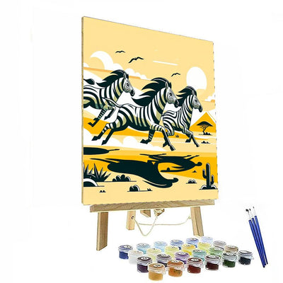 Zebra Zephyrs Numbered Painting Kits