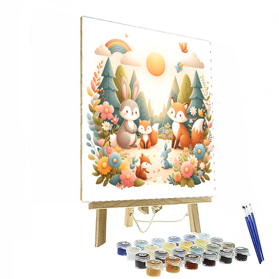 Cuddly Woodland Friends Paint By Numbers