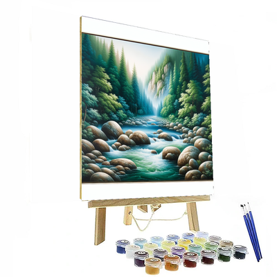 Refreshing Mountain Stream Painting By Numbers Kit