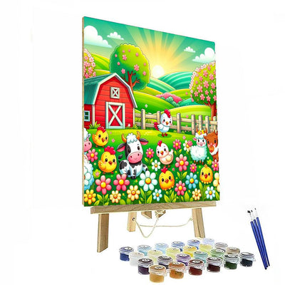 Whimsical Farm Adventure Painting By Numbers Kit