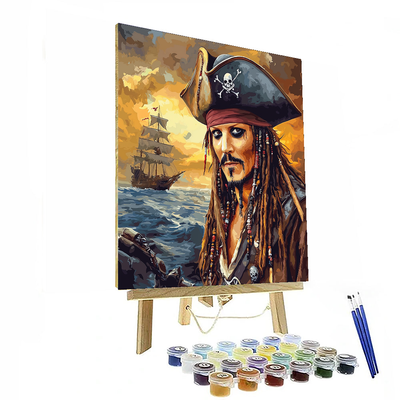 Johnny Depp: The Enigmatic Pirate's Tale Numbered Painting Kits