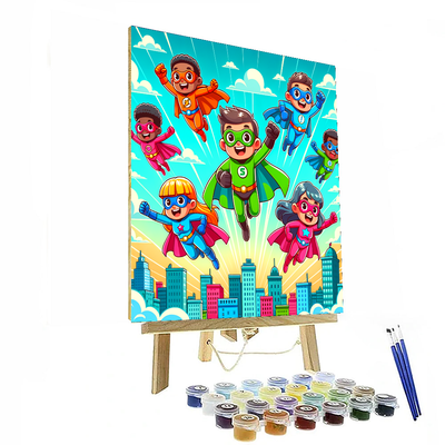 Silly Superheroes Paint By Number