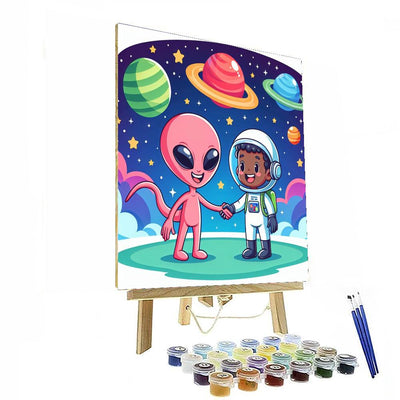 Outer Space Friends DIY Paint By Numbers