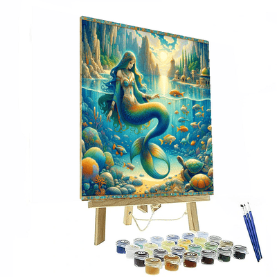 Fanciful Mermaid Cove Paint By Numbers Art