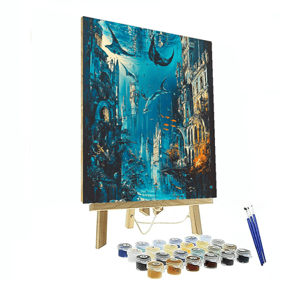 Salvador Dali Inspired Surreal Ocean Metropolis  Paint By Numbers Kits