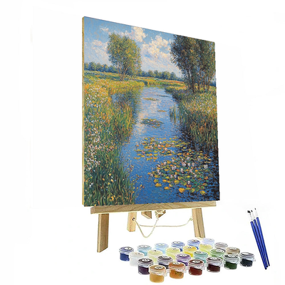 Claude Monet Inspired Soothing Waters  Paint By Numbers Art