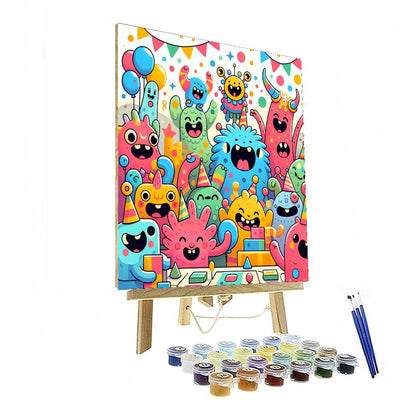 Cheerful Monster Squad Numbered Painting Kits