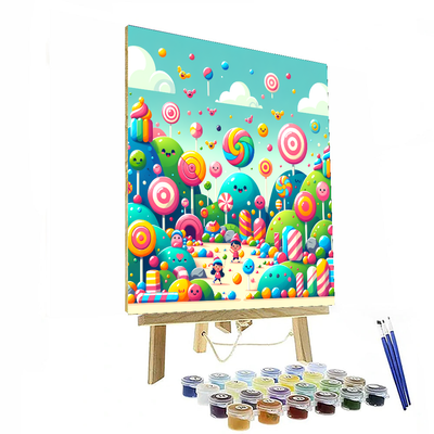 Fabulous Candy Land Adventure Painting By Numbers Kit