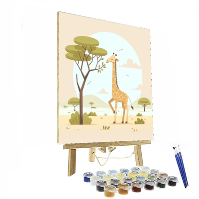 Graceful Giraffe Number Painting