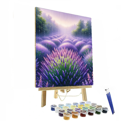 Gentle Rain On Lavender Fields Paint By Number