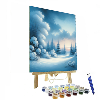 Winter Twilight Tranquility Numbered Painting Kits