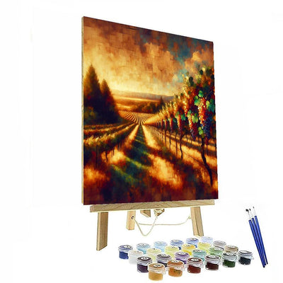 Rustic Vineyard In Autumn Paint By Numbers Art