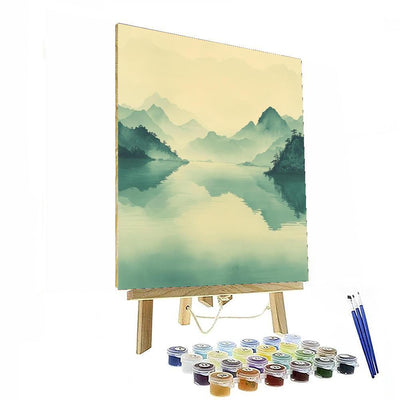 Zhao Mengfu Inspired Eternal Reflection  Painting Number Kit