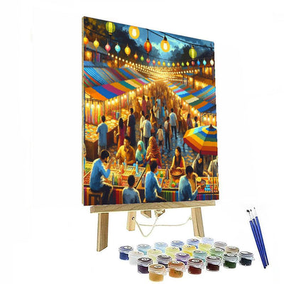 Enchanting Night Market Numbered Painting Kits