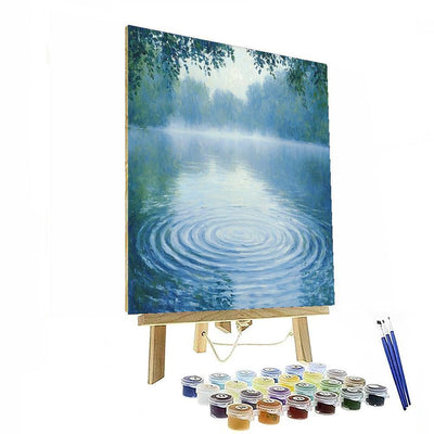 Claude Monet Inspired Misty Morning On The Lake  Numbered Painting Kits