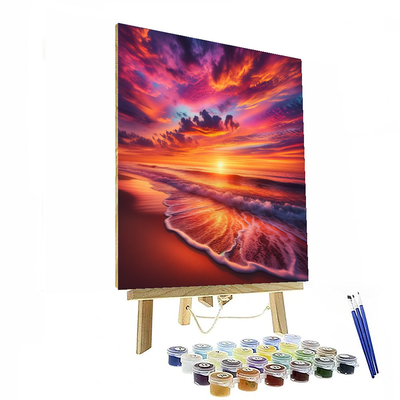 Dreamy Beach Sunset Numbered Painting Kits