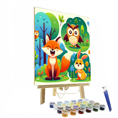 Funny Forest Friends Paint By Numbers Kits