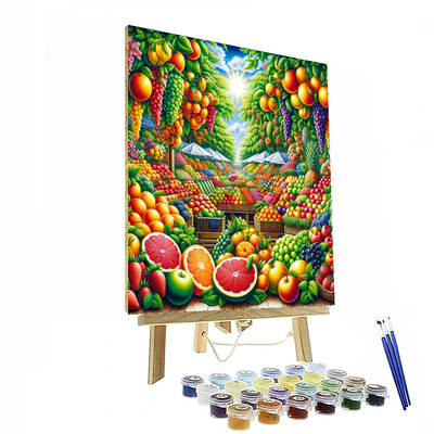 Vibrant Fruit Market Paint By Numbers Kits