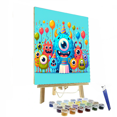 Happy Monster Friends Painting By Numbers Kit