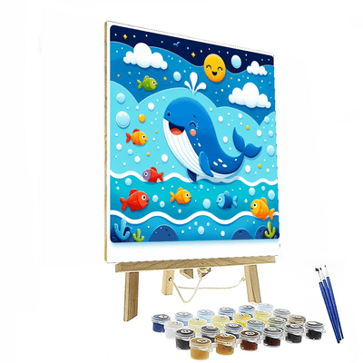 Wandering Whimsical Whale Numbered Painting Kits