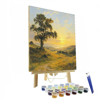 Albert Bierstadt Inspired Radiant Horizon  DIY Paint By Numbers