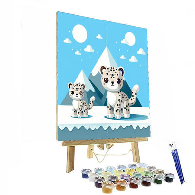 Sociable Snow Leopard Numbered Painting Kits