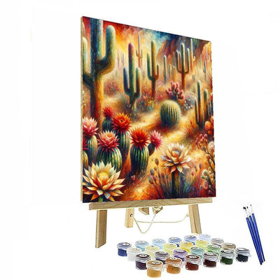 Colorful Cactus Garden Paint By Number